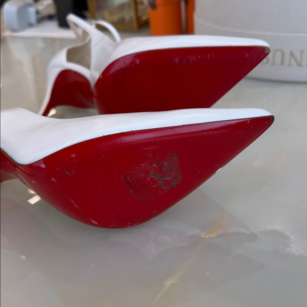 Christian Louboutin White Women's Heels - Picture 6 of 9